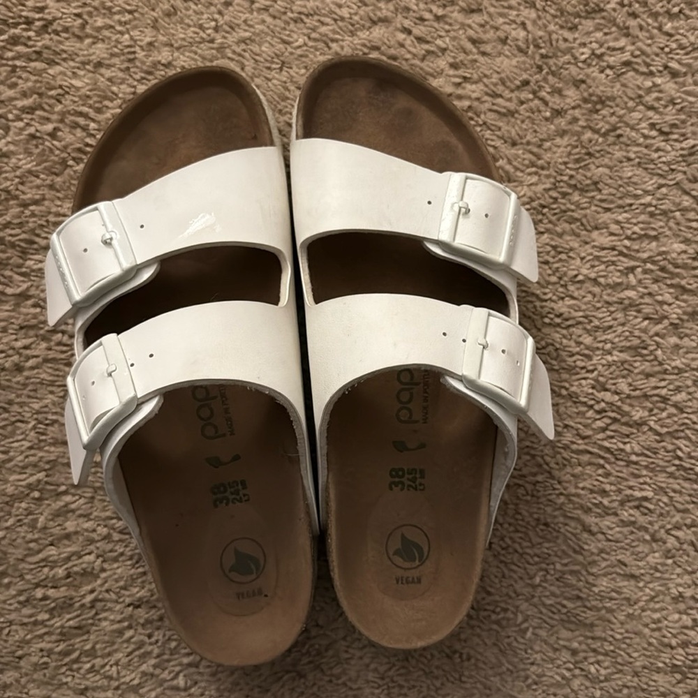 Birkenstock Papillio platform vegan sandal size 38 White